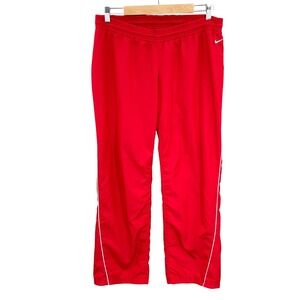 Nike Athletic Dept Track Pant Woman M Red Vintage‎ Low Rise Gym Stripe Training